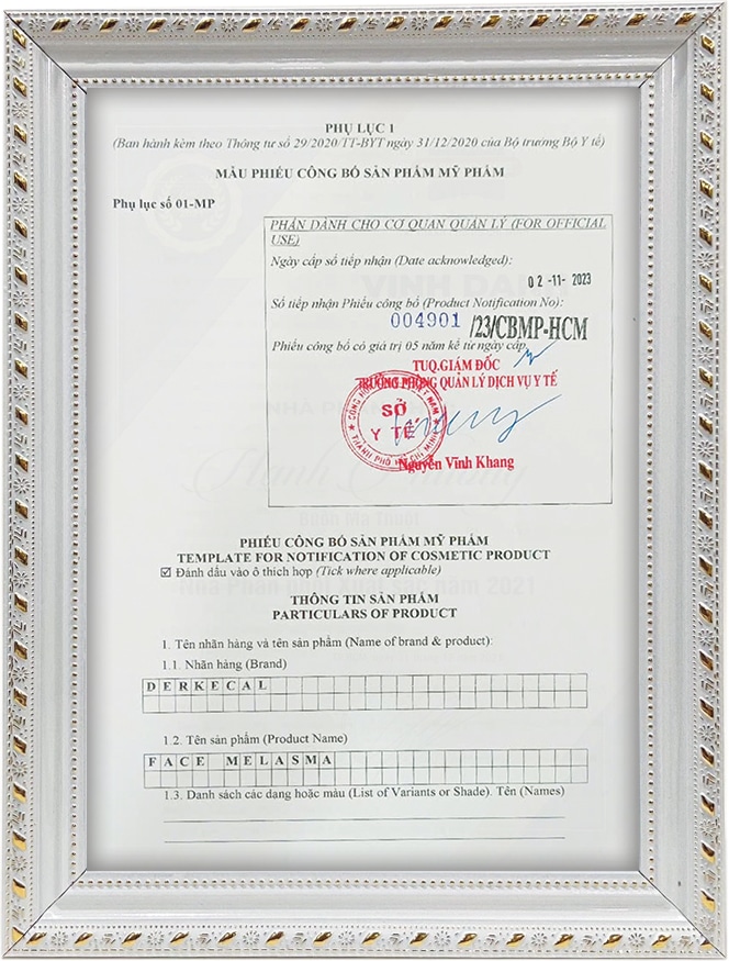 Mỹ phẩm điều trị nám Derkecal
