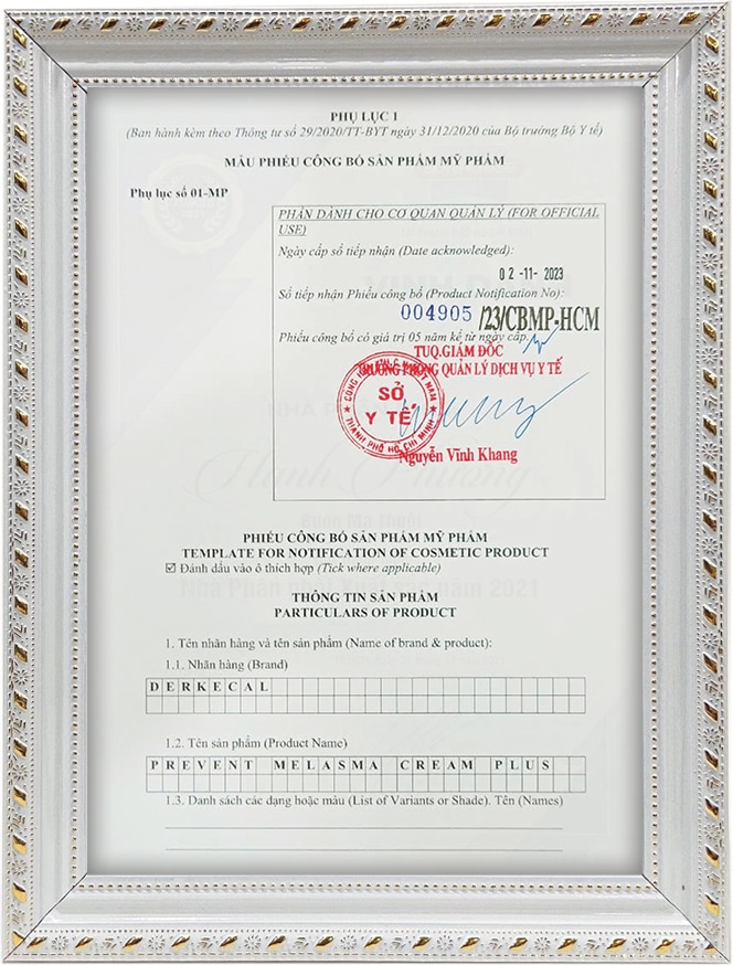 Mỹ phẩm điều trị nám - Derkecal